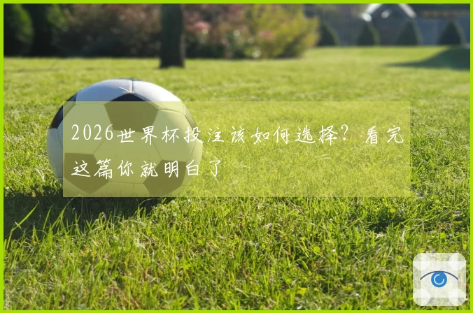 2026世界杯投注该如何选择？看完这篇你就明白了